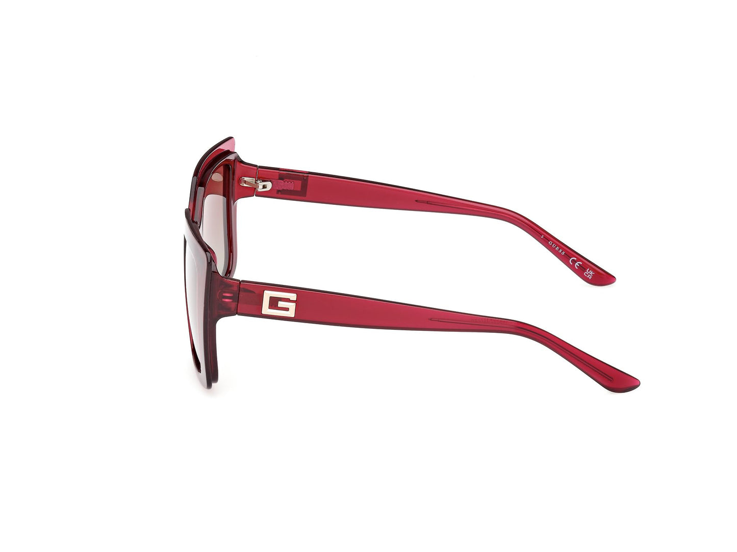 Gafas de Sol Mujer Guess GU7908 – Montura Rojo Burdeos Brillante, Lentes 45 mm, Protección UV400