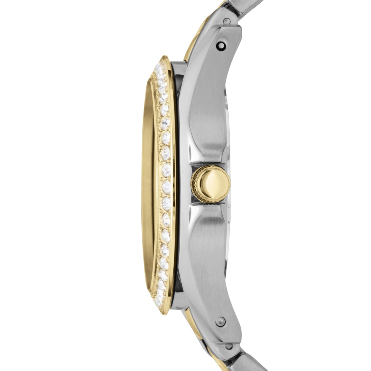 Reloj Fossil Riley para Mujer – Cronógrafo, Caja 38 mm, Acero Bicolor Plata y Oro