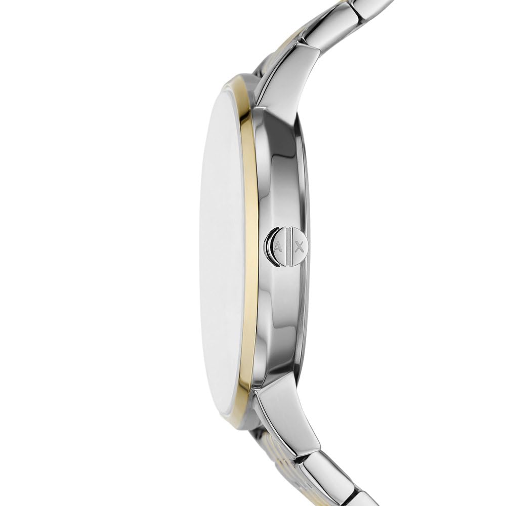Reloj Armani Exchange para Mujer – Cuarzo, 3 Agujas, Caja 36 mm, Correa de Acero Inoxidable Bicolor Plata y Oro