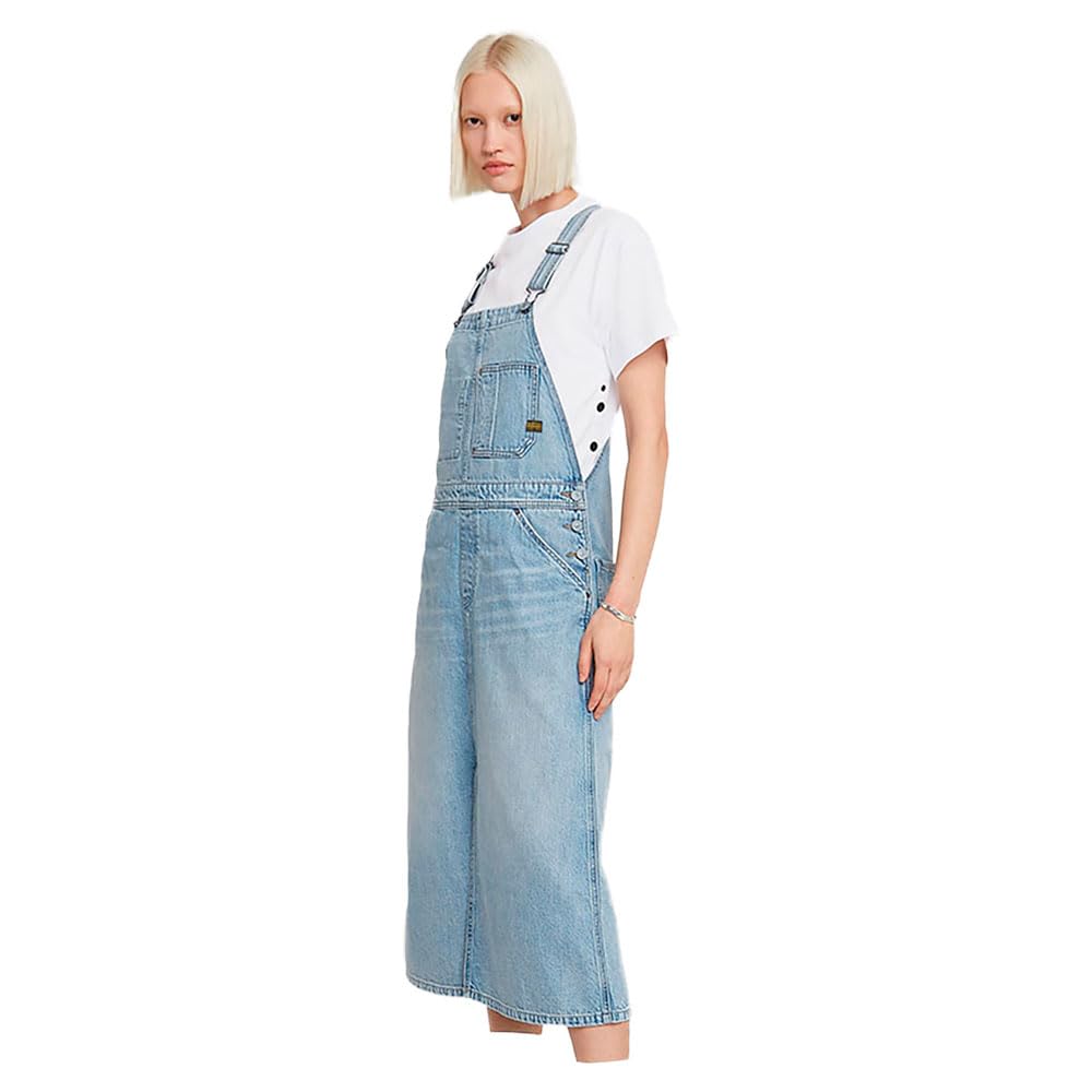 Pichi Midi para Mujer G-Star – Color Azul Sun Faded Cloudburst, Talla XXS, Estilo Casual Denim