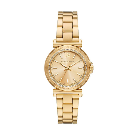 Reloj Michael Kors Maren para Mujer – Cuarzo 3 Agujas, Correa de Acero o Piel, Oro Sepia 33 mm