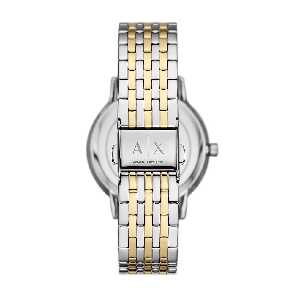 Reloj Armani Exchange para Mujer – Cuarzo, 3 Agujas, Caja 36 mm, Correa de Acero Inoxidable Bicolor Plata y Oro
