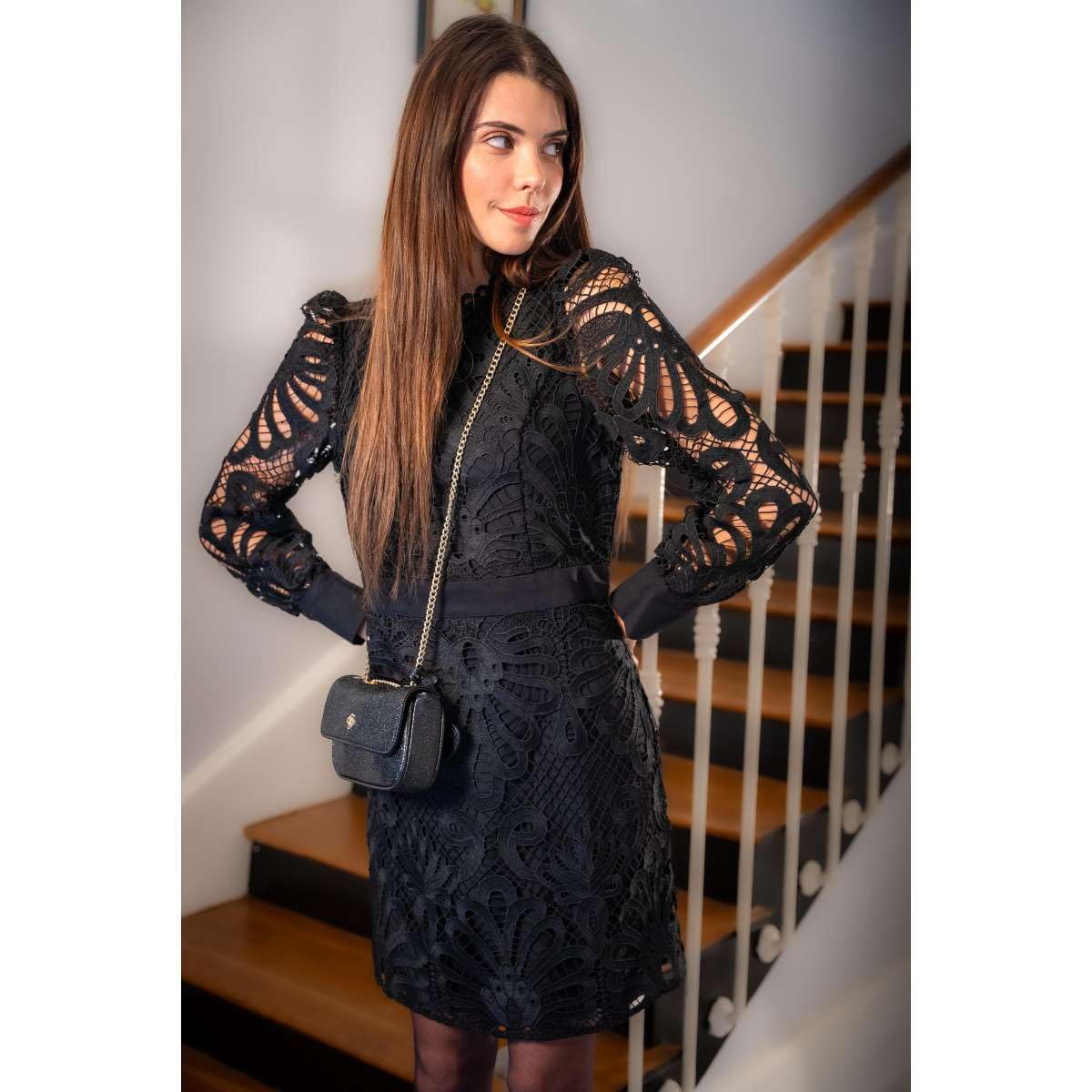 Vestido Negro para Mujer – Morgan 242-Roslax, Talla 38