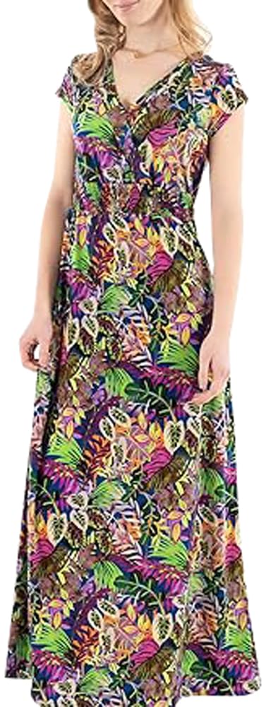 Vestido Largo Estampado Multicolor para Mujer – Morgan, Talla 34