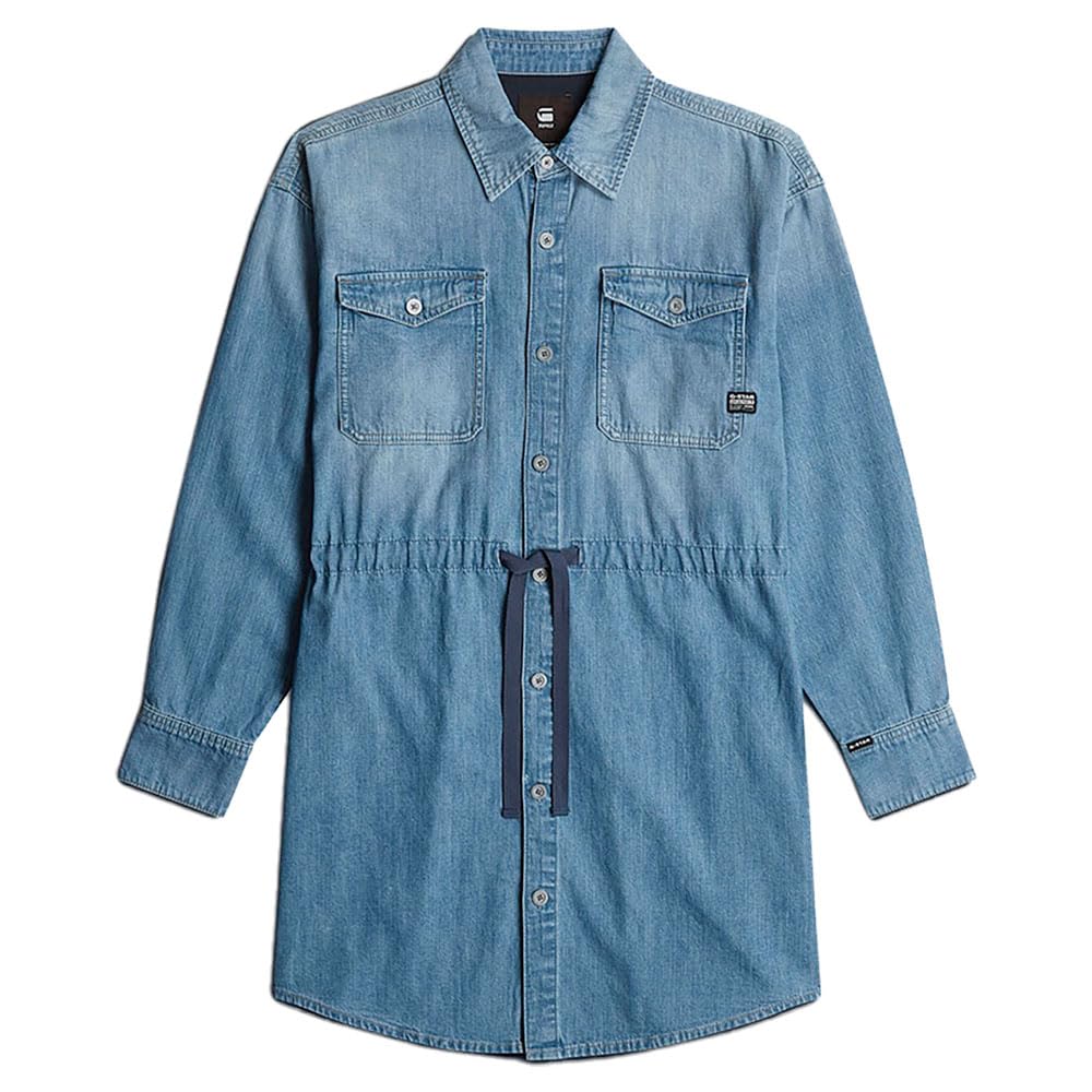 Vestido Denim Azul para Mujer – G-STAR Relaxed Drawcord, Talla L