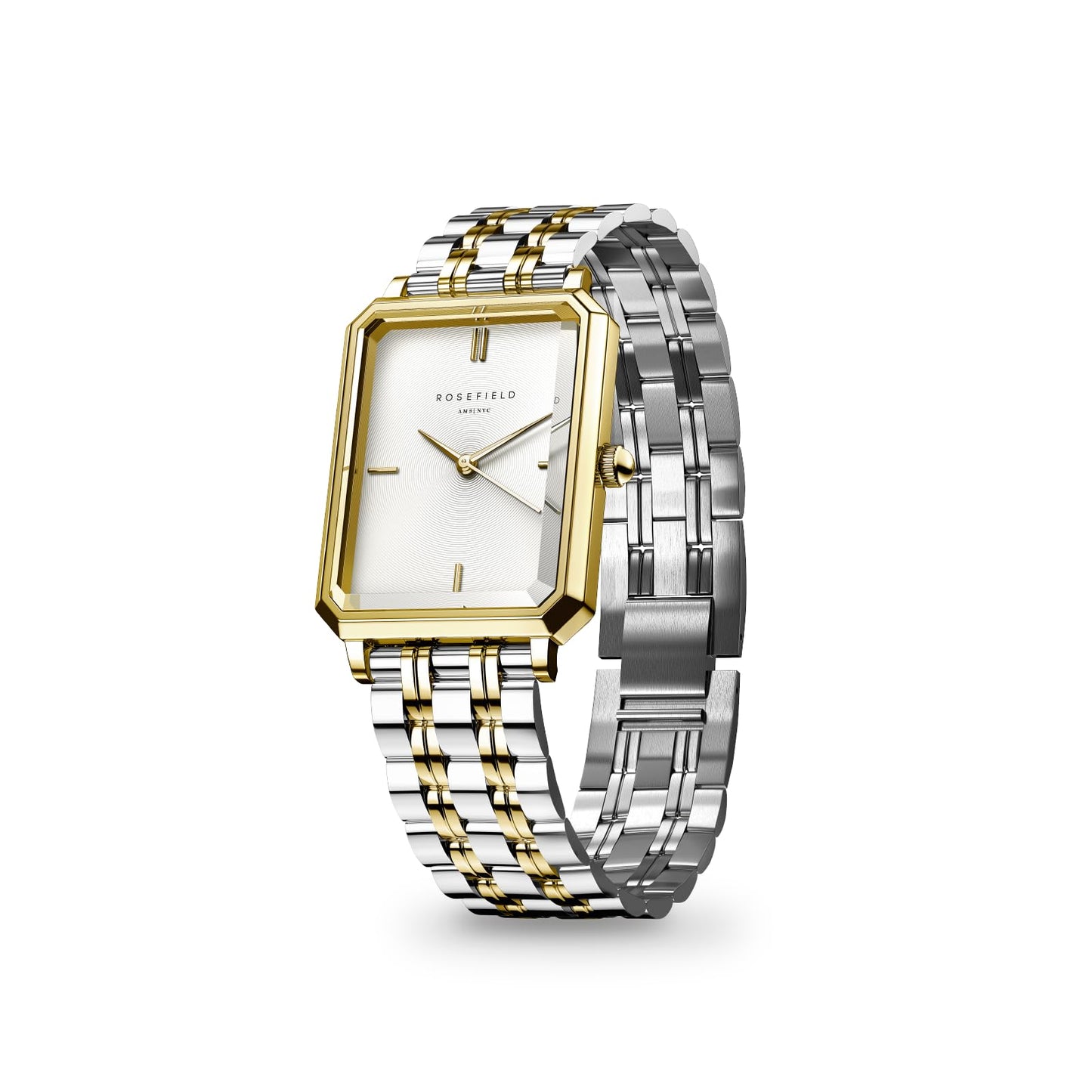 Reloj Rosefield Octagon XS Duotone para Mujer – Diseño Octogonal, Bicolor Oro y Plata