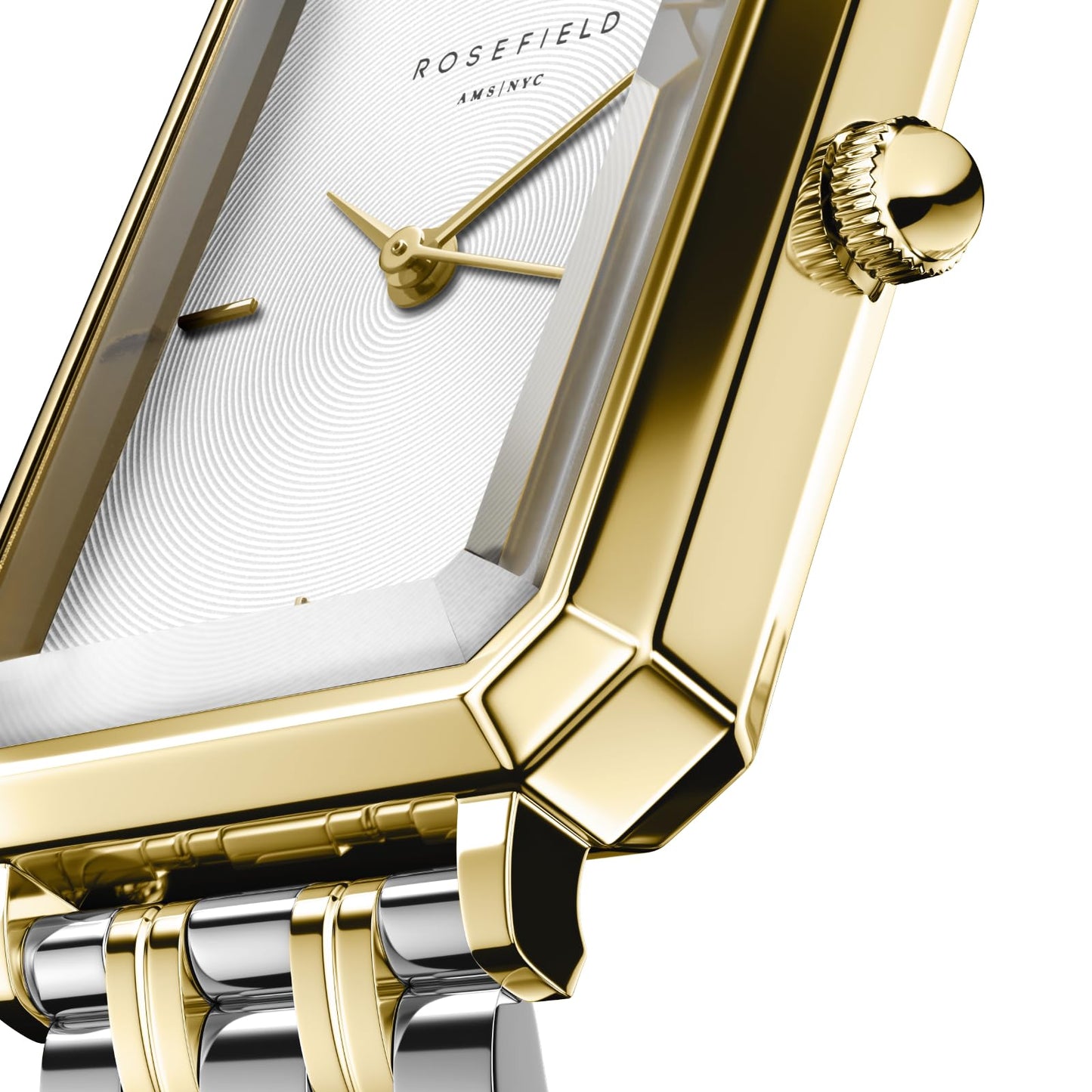 Reloj Rosefield Octagon XS Duotone para Mujer – Diseño Octogonal, Bicolor Oro y Plata