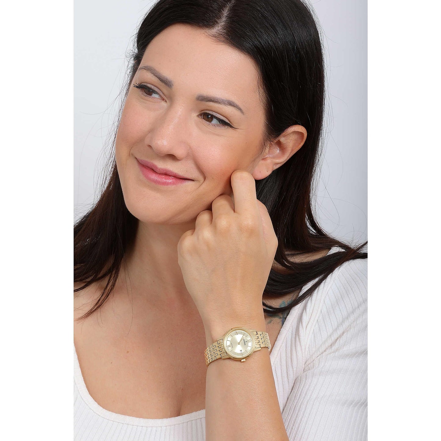 Reloj Festina para Mujer F20021/2 – Swiss Made, Caja y Correa de Acero Inoxidable Dorado