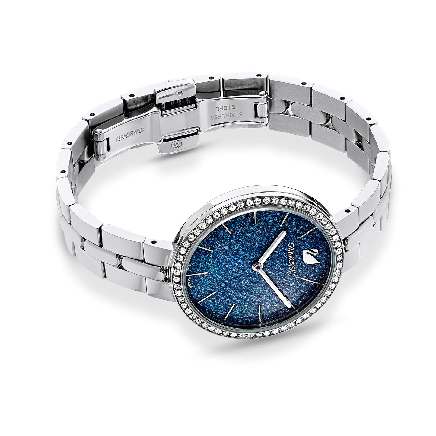 Reloj Swarovski Cosmopolitan para Mujer – Acero Inoxidable, Esfera Azul y Brazalete Metálico