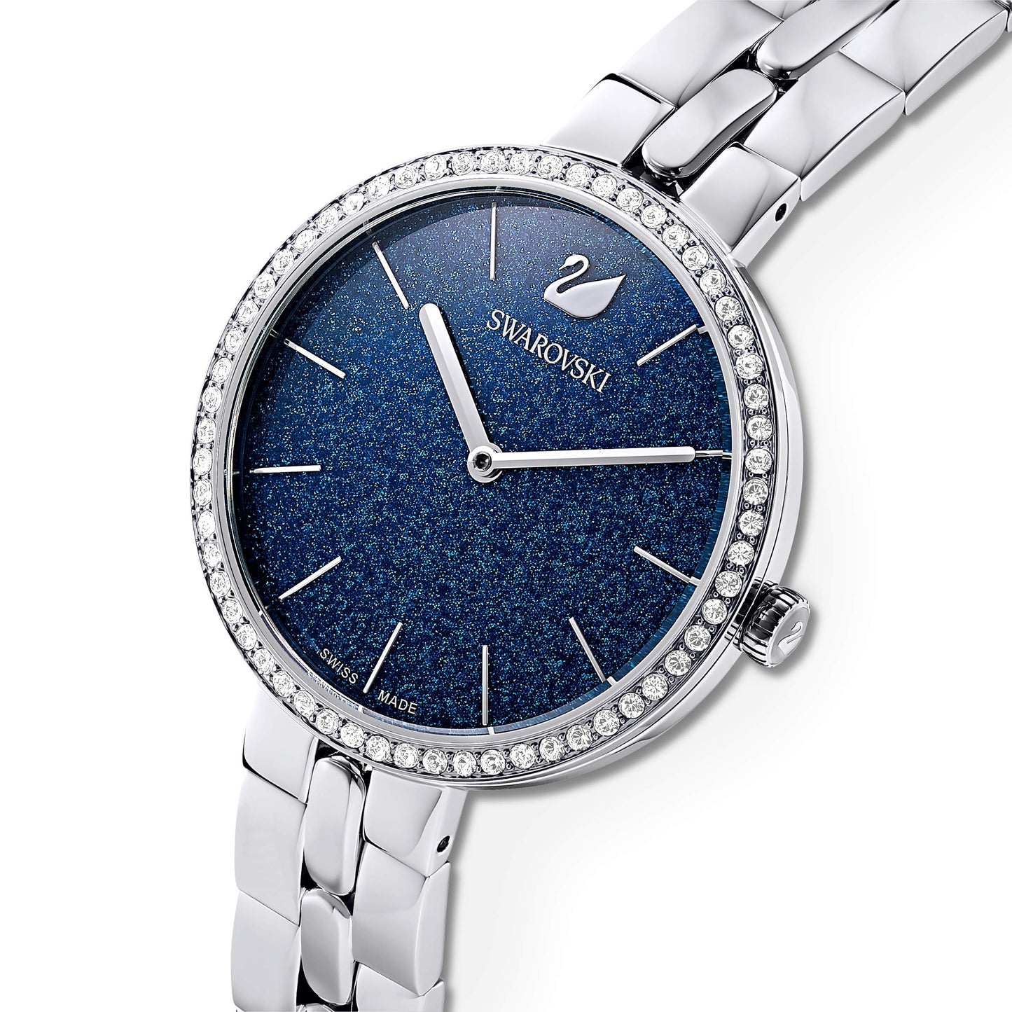 Reloj Swarovski Cosmopolitan para Mujer – Acero Inoxidable, Esfera Azul y Brazalete Metálico